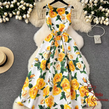 Vestido Gardênia  Bela Charmosa®-  Bege Floral