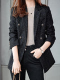 Blazer Tweed Sabrina Bela Charmosa®- Preto