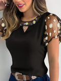 Blusa Luna Bela Charmosa- Preta com Tule