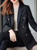 Blazer Tweed Sabrina Bela Charmosa®- Preto