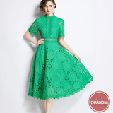 Vestido Barbara  Bela Charmosa®- Verde