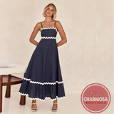 Vestido Eloá Bela Charmosa®- Marinho